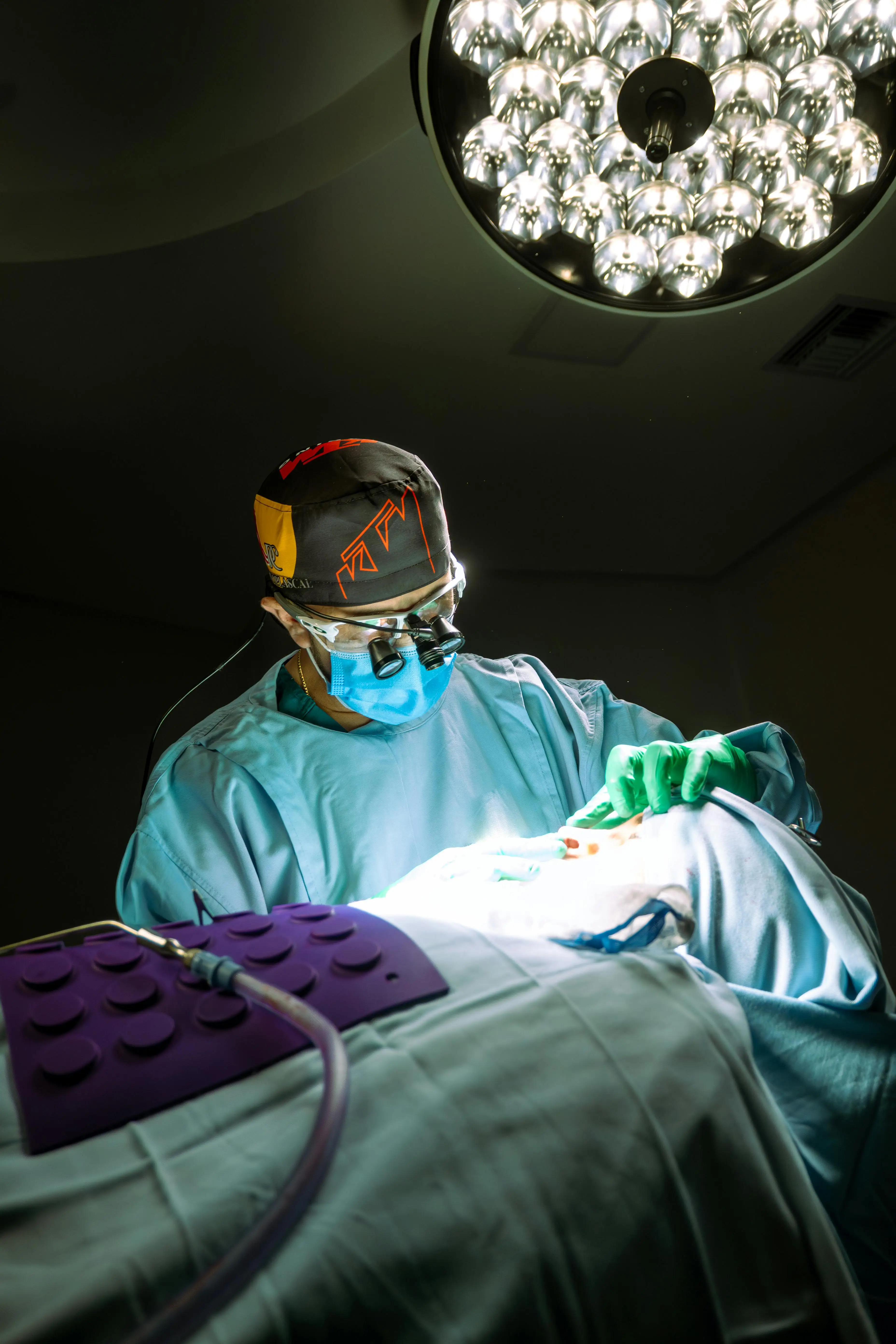 Skilled Plastic Surgeon Performing Nose Surgery